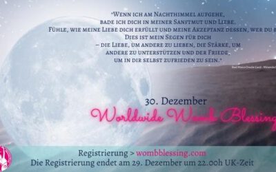 Weltweite Gebärmuttersegnung im Dezember – im Online Kreis